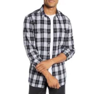 Nordstrom 1901 Trim Fit Workwear Plaid Flannel